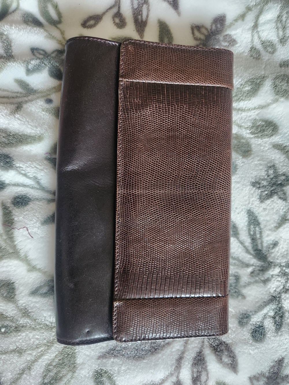 Genuine Lizard Skin And Calf Clutch